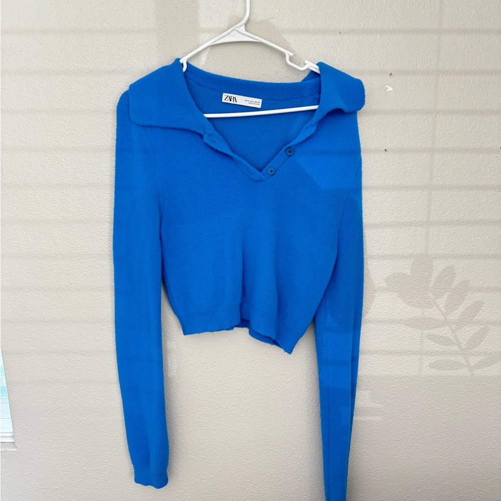 ZARA Collared Long Sleeve Sweater